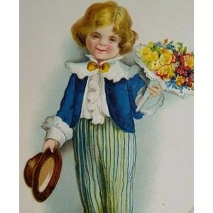 Victorian New Year Postcard Ellen Clapsaddle Series 1936 Bellingham Wash 1916